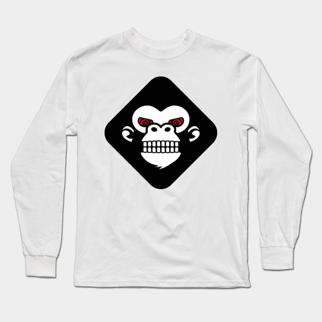 gorilla face2 Long Sleeve T-Shirt by manuvila